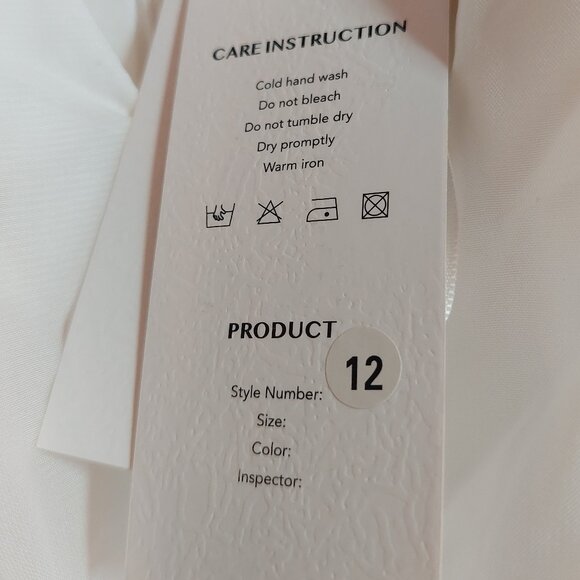 NWT Merrys ivory flowing lace and organza wedding dress size 12 - Picture 9 of 10